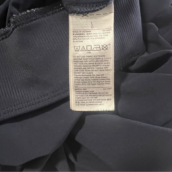 GAP Fit Women’s Large Navy Rib Mix Joggers Missing Drawstring EUC Workout - Picture 9 of 10